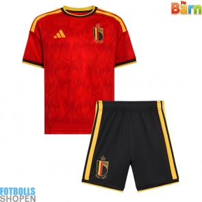 Billiga Belgien Jeremy Doku #11 Hemmatröja Barn VM 2026 Kortärmad (+ Korta byxor)